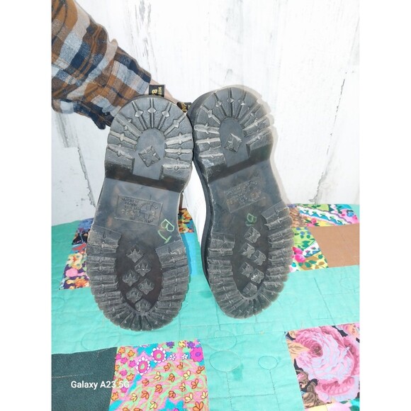 Dr Martens DEVON FLOWER BUCKLE WHITE LEATHER PLATFORM BOOTS NEW Size 7 US - Picture 7 of 7